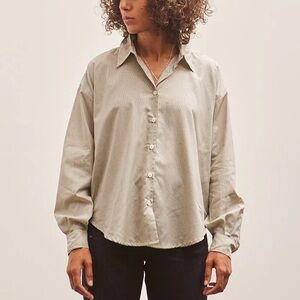 Jesse Kamm Alberta Shirt in Faded Black Stripe